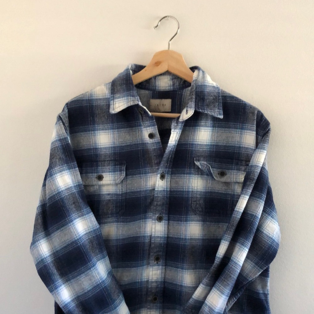 Causal button down heavy weight cotton flannel